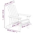 thumbnail image 3 of vidaXL Patio Adirondack Chair with Table HDPE Aqua Blue, 3 of 8