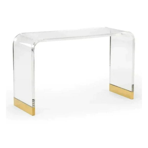 ACRYLIC CONSOLE TABLE IN GOLD