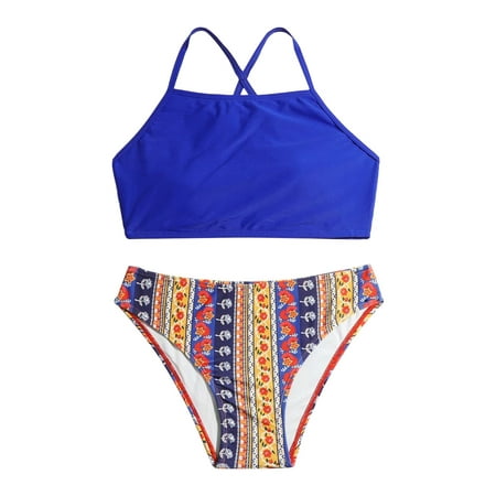 

Girl S Bikini Set Swimsuits Kids Bathing Suits Thin Straps Summer Beach Rash Guard Swimwear For 7 To 11 Years For 8-9 Years