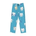 thumbnail image 4 of Sigee Cute Healthy Teeth Print Men's Pajama Pants - Soft Lounge Sleep Bottoms with Elastic Waistband and Pockets-Large, 4 of 9
