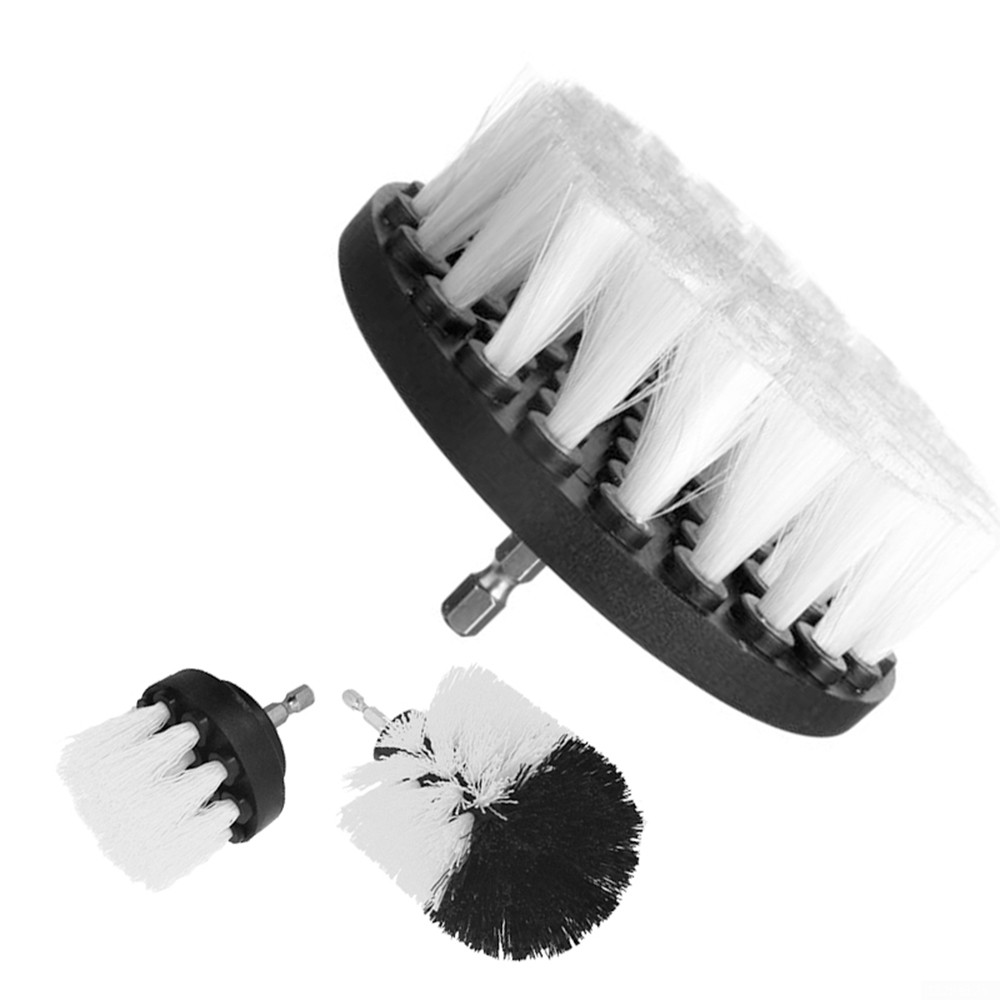 3 Pcs/set Drill Brush Cleaning Attachment Leather Electric Drilling