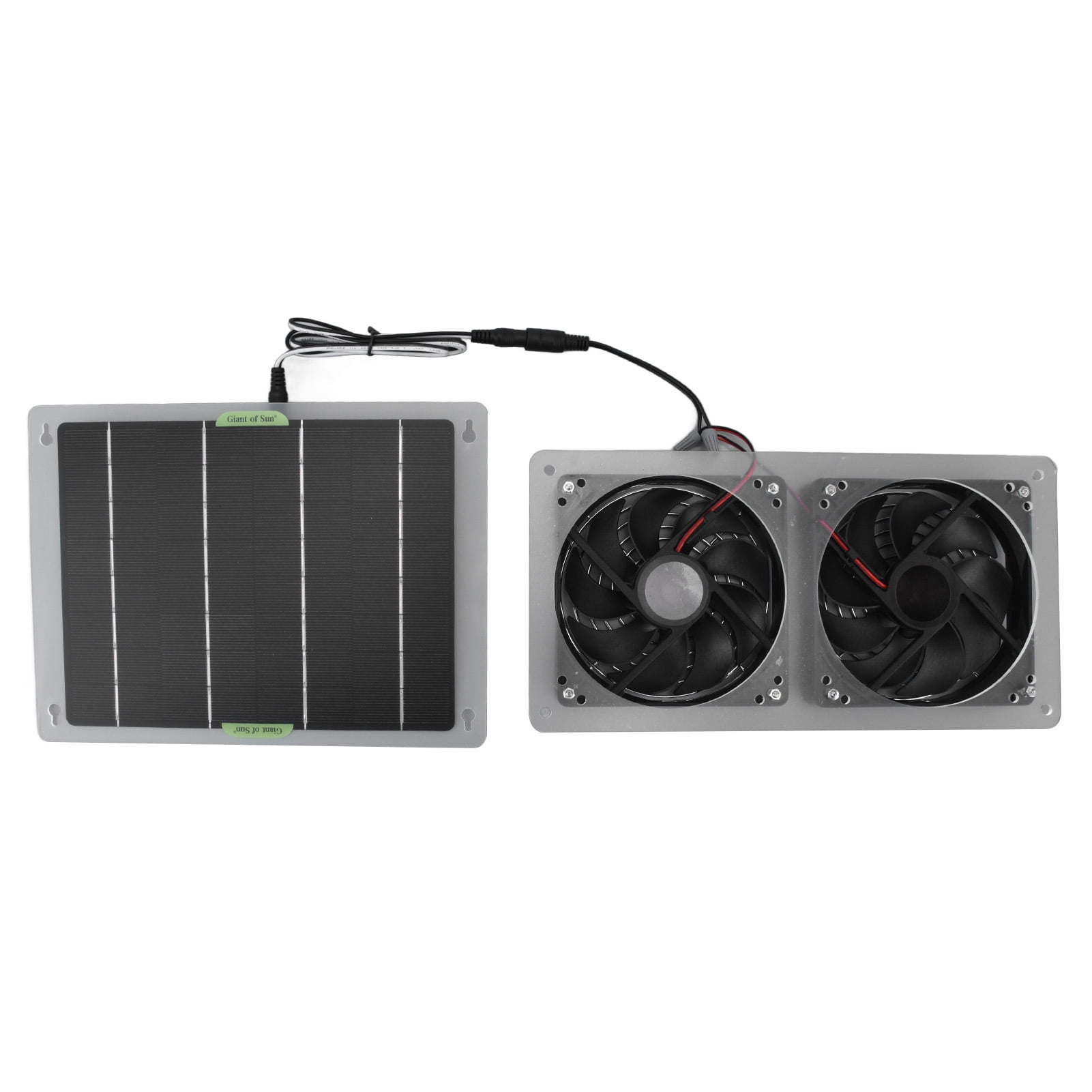 Spptty Solar Panel Fan Kit 100W 12V Waterproof Portable Dual Exhaust