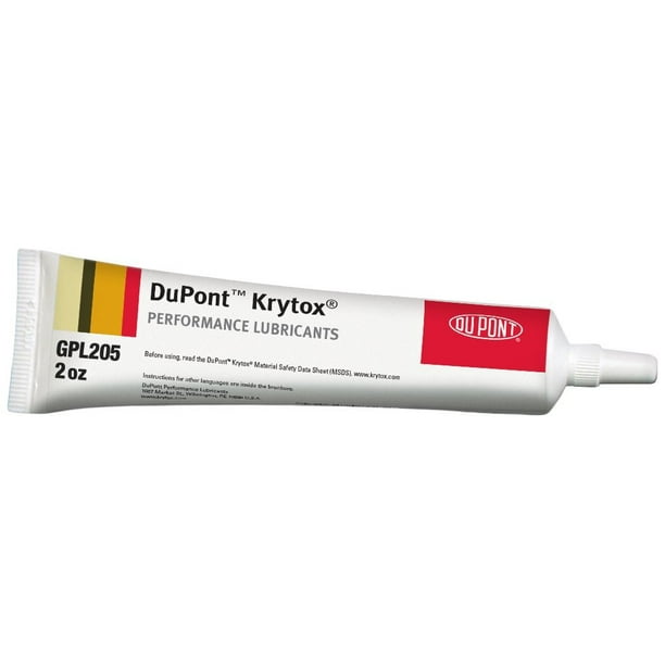 DuPont Krytox GPL 205 Grease, Pure PFPE / PTFE No Additives, 2 oz Tube ...