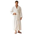 thumbnail image 3 of Fewfanhot Men’s Shawl Collar Fleece Bath Robe, Long Wrap‑Around House Robe with Self‑Tie Belt, Sleep Robe for Adult Men M‑XL, 3 of 10
