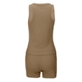 thumbnail image 6 of Aihuaihua Women's Casual Solid Color Slim Fit Tank Top and High Waist Shorts Two Piece Summer Outfit, 6 of 9