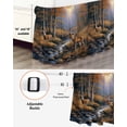 thumbnail image 3 of Deer in Bed Skirt Sunset Forest with Stream and Trees Bed Skirts California King Size 16 Inch Drop, Wrap Around Dust Ruffle&nbsp;Bedskirt with Adjustable Elastic Belt for Queen Size Beds, 3 of 7