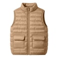 thumbnail image 3 of KICILVS Kids Puffer Vest Zip Up Quilted Sleeveless Jacket with Pockets Lightweight Warm Waistcoat for Winter Wear 4-15 Years, 3 of 9