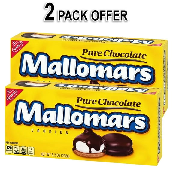 MALLOMARS Pure Chocolate Cookies, 8.2 oz (2 Pack Offer)