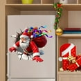 thumbnail image 4 of Christmas Creative Wall Sticker - Large 3D Santa Claus Wall Decals, Removable Winter Holiday Xmas Break Through Walls Decor, for Window Refrigerator Decorations, 4 of 6