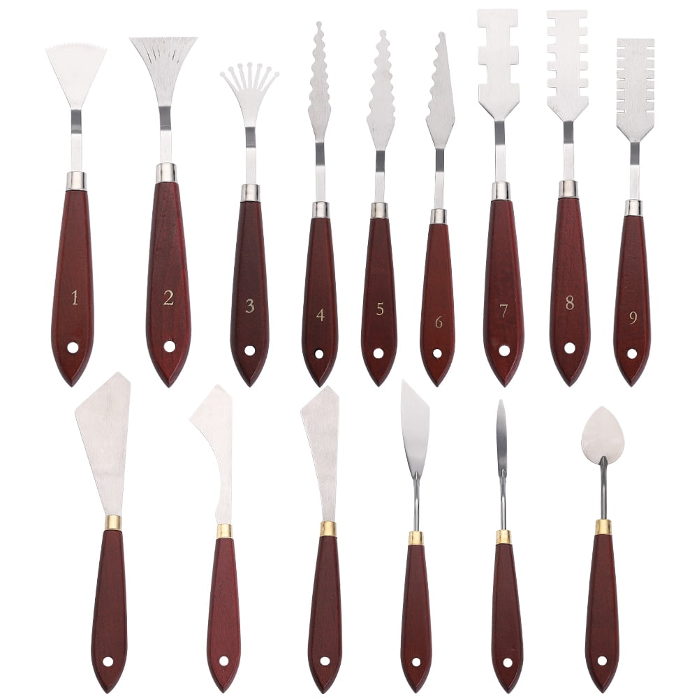 15 Pcs Painting Knife Set Stainless Steel Palette Knife for Acrylic