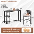thumbnail image 2 of 3-Piece Metal Patio Bistro Set, Outdoor Dining Set withBeige Cushions, 2 of 8