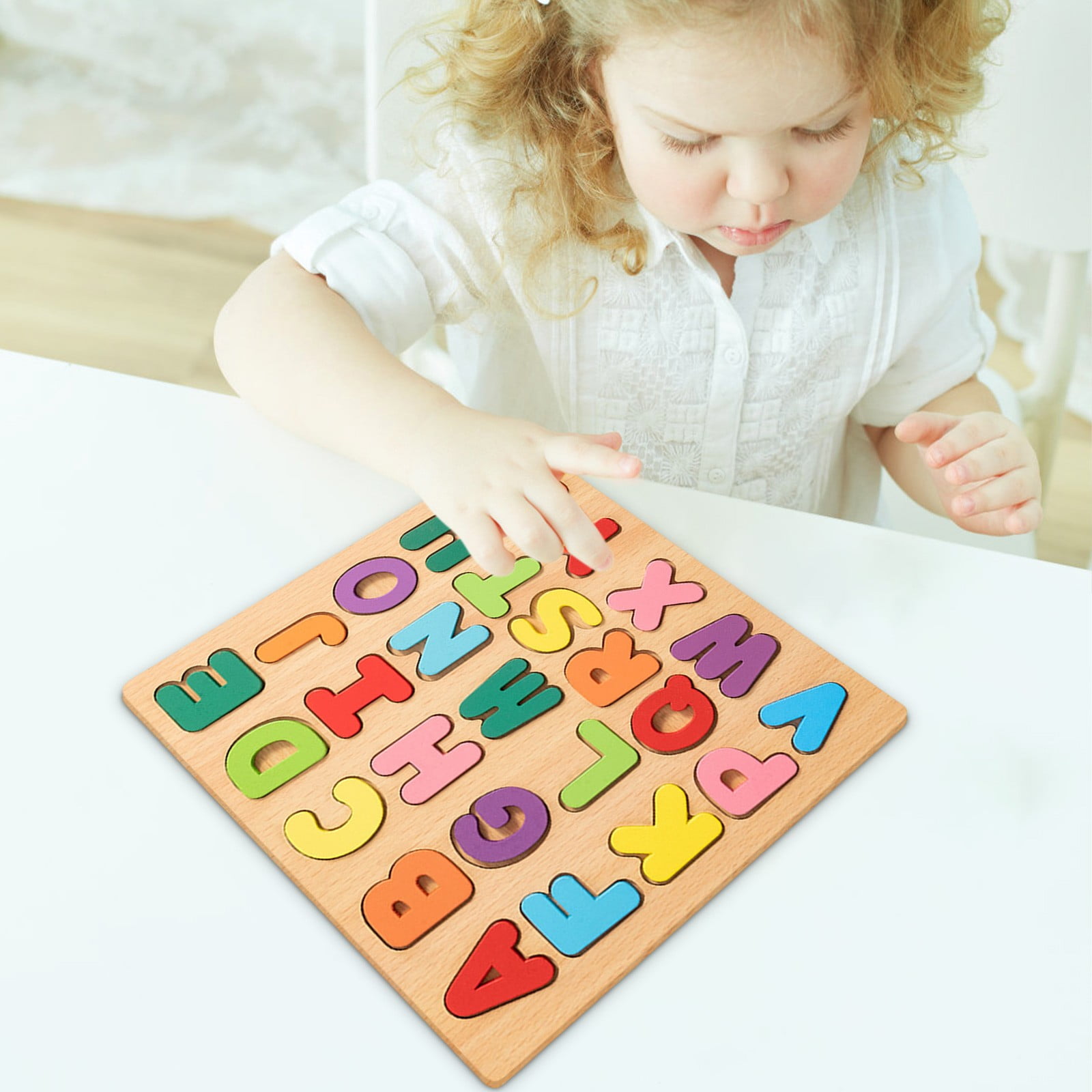 Qaailabf Number Puzzle Building Blocks Set for Toddlers