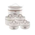 thumbnail image 2 of DOLITY 4 Pieces Insulated Lunch Box Set Stackable Hot or Cold Food Storage Airtight Lid Beige, 2 of 9