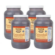 Ken's Cannonball BBQ Sauce - Robust & Flavorful 1 Gallon Jug, Perfect for Grilling & Marinades, Bulk Pack 4/Case