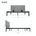 thumbnail image 6 of Mellow Kert Metal Platform Bed with Fabric Headboard and Rounded Legs, Classic Grey, Queen, 6 of 8