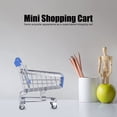 thumbnail image 2 of Mini Supermerc Handcart, Mini Shopping Cart Supermarket Handcart, Shopping Utility Cart Modo Almacenamiento Juguete Titular Escritorio Organizres Accesorio Decoración, Azul, 2 of 3