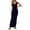 Dark Blue, variant on Women's Sleeveless Bodycon Maxi Dress, Scoop Neck Stretchy Tank Long Dress, Casual Summer Formal Party Dress for Daily Wear Date(Yellow/M)