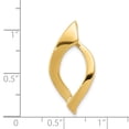 thumbnail image 3 of Auriga 14K Yellow Gold Fancy Reversible Omega Slide Pendant for Women (L-30mm, W-14mm), 3 of 6