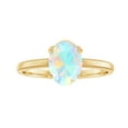thumbnail image 4 of Rosec Jewels Oval Cut Ethiopian Opal Solitaire Ring, October Birthstone Ring (5X7 mm), 10K Yellow Gold, US 8.50, 4 of 9