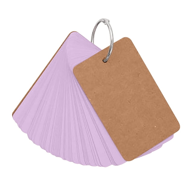 WHEANG Sticky Note 50 Sheets of 9.4Cmx5Cm Blank Page Kraft Paper Notebook Study Card Portable Notepad Diy Notebook One Size Purple
