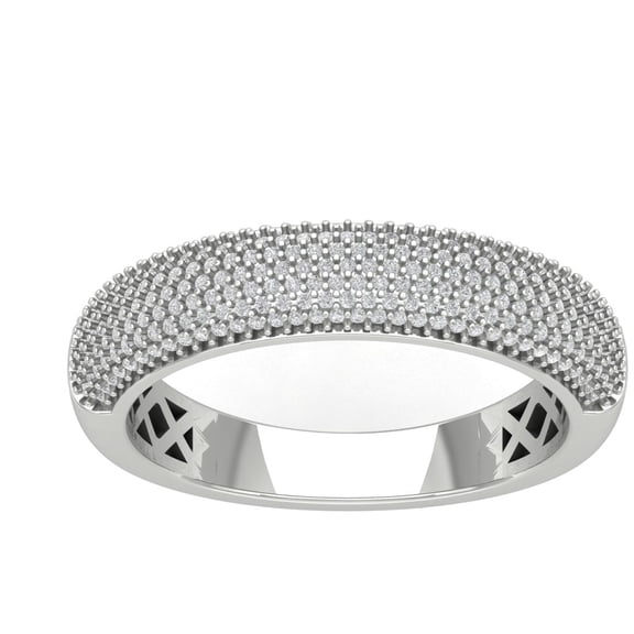 Araiya 14K White Gold Diamond Wedding Band Ring for Women (1/2 cttw, I-J Color, I2-I3 Clarity), Size 7