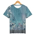 thumbnail image 5 of kaondbfi Summer Tops for Women Womens Casual Short Sleeve Tops Neck T Shirts Loose Fit Womens Essentials Fashion Clothing, 5 of 9