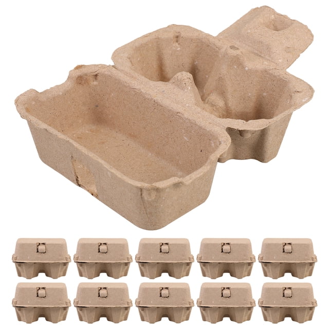 Cartones de huevos vacíos para el hogar, contenedores de pulpa de papel para huevos, 25 uds.