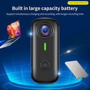 Mini Body Camera, Wearable Action Body Cam with Audio & Video- Thumb Hands Free Waterproof Recording Wearable Cameras - for Work Travel Pet Walk Swim(Black)