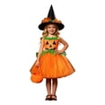 thumbnail image 3 of EliteGoogv Girls Halloween Pumpkin Dress Orange Tutu Skirt Costume For Kids Cosplay Party Performance Fancy Dress Role Play Outfit Orange Orange, 3 of 9