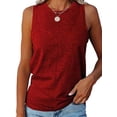 thumbnail image 3 of Colisha Summer Sleeveless T Shirts for Women Casual Plain Tank Tops Fashion Loose Baggy T-shirt Ladies Women Round Neck Tunic Blouse Tee, 3 of 6