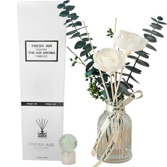 KBHOMFRA Gardenia Scent Reed Diffuser 3.38fl.oz Christmas Gift Home Fragrance Essential Oil