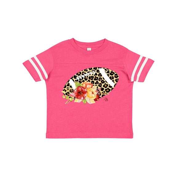 Inktastic Football with Flowers and Leopard Spots Boys or Girls Toddler T-Shirt
