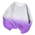 thumbnail image 1 of vdgthytj Chandails en Molleton d'Automne pour Femmes Manches Longues Col Rond Chandail Chemises Mode Dégradé Blouses, 1 of 4