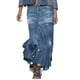 thumbnail image 1 of Gibobby faldas aesthetic de cintura alta casual para mujer Falda larga de mezclilla de corte ajustado(Aqua, M), 1 of 5