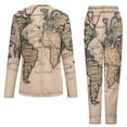 thumbnail image 6 of Old World Map 1714 Pajamas Country Map Cute Pajama Set Lady Two Piece Night Oversized Custom Sleepwear Birthday Gift, 6 of 7