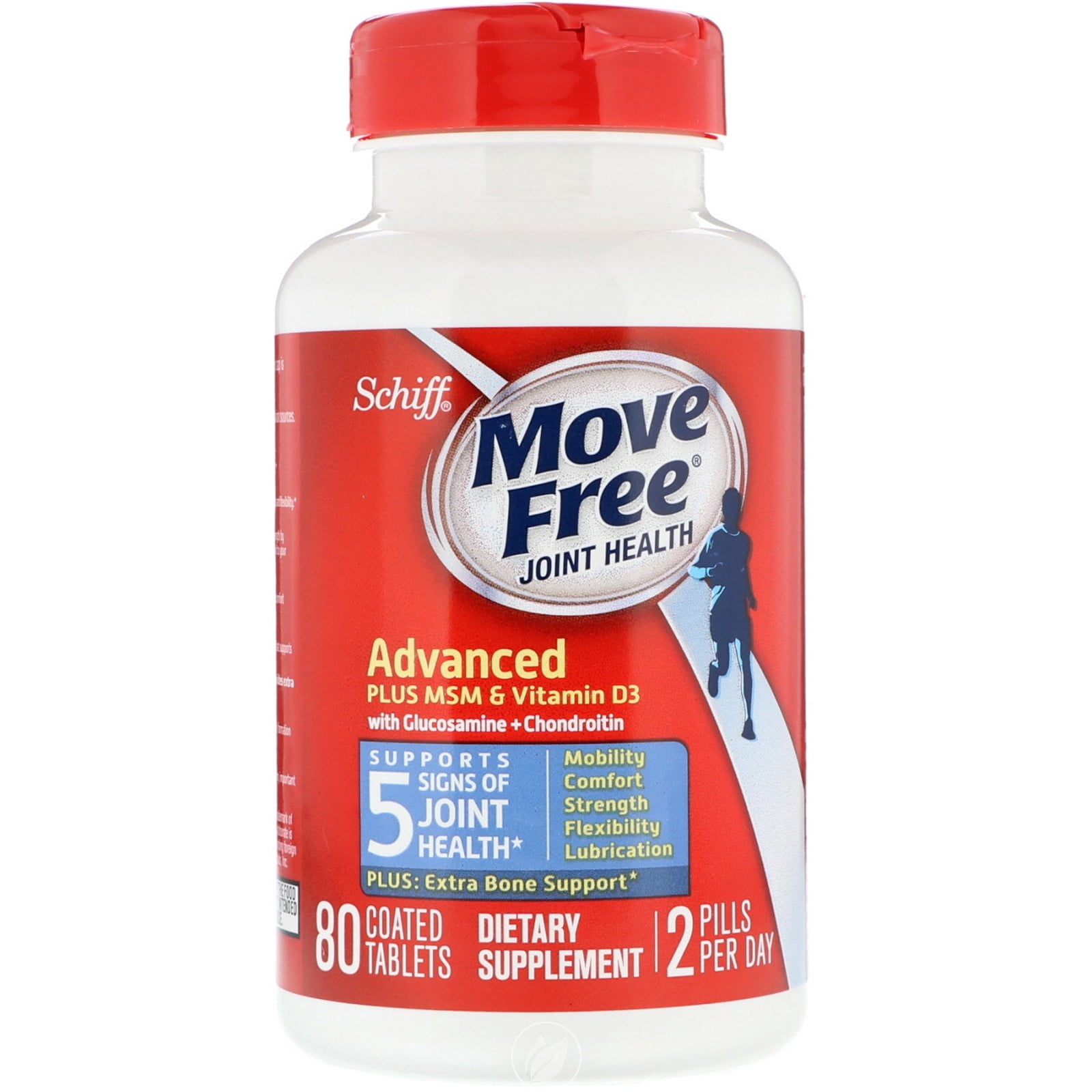 Schiff, Move Free, Advanced Plus MSM with Glucosamine & Chondroitin, 120 Coated Tablets