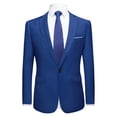 thumbnail image 1 of Blazer de hombre Slim Fit Blazer de un solo botón Traje de baile de graduación Abrigo deportivo Azul marino S, 1 of 6