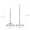 thumbnail image 3 of Ke1Clo Flat Mop 49.21x25.98in Rotating Spin Mop, String Duster for Tile Wood Floor Wet Dry Cleaning, Hand-Free Washing Push Mop with Refillable Head, 3 of 7