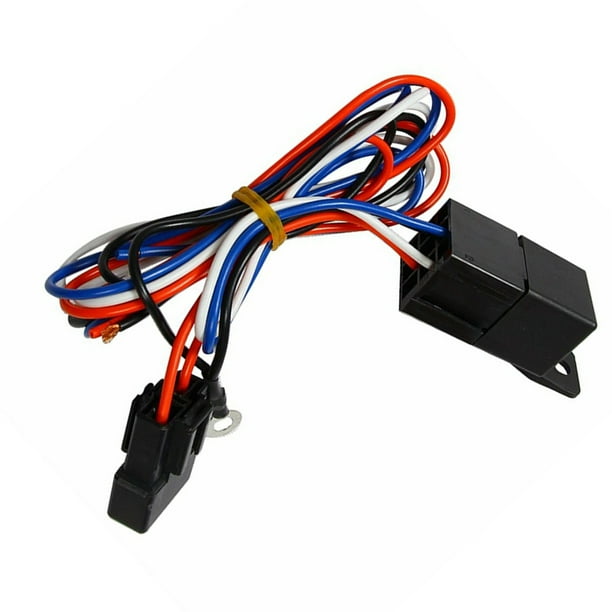 Kit De Arnés De Cables De Ventilador De Refrigeración Eléctrico De 3/8 Pulgadas 185 Encendido 175 Apagado Sensor De Interruptor De Temperatura De Relé Impermeable 12V 40A Kit De Cableado De Ventilador