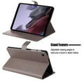 thumbnail image 4 of for Samsung Galaxy Tab A7 Lite 8.7 Inch 2021 Model (SM-T220/T225/T227) Case, Embossed Cat & Tree PU Leather Retro Shockproof Magnetic Clasp Wallet Card Slots Folio Kickstand Cover, Gray, 4 of 6