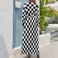 Black and White Checkerboard Long Dress beach outfits for women prom