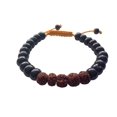 thumbnail image 1 of Symbols of the Himalayas Dark Yak with Rudraksha Wrist Mala, 1 of 1