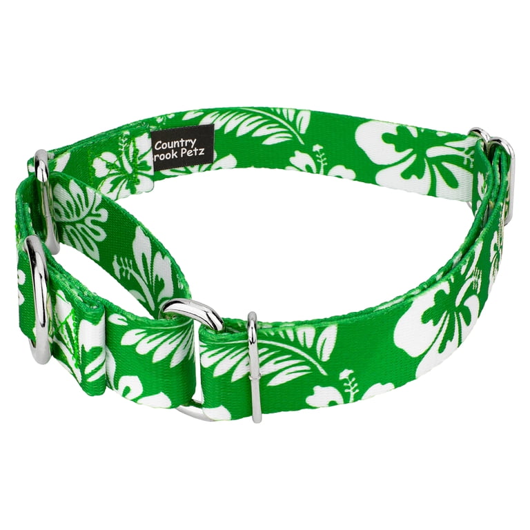 Country Brook Petz® Kelly Green Hawaiian Martingale Dog Collar