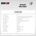 thumbnail image 3 of ONEX® OIN220 Hotte de Cuisine en Acier Inoxydable sous Armoire 20 Pouces, 3 of 9