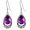 Amethyst, variant on Vintage Teardrop Gemstone Earrings for Women, Sterling Silver Antique Filigree Dangle Earrings, Boho Jewelry Gift