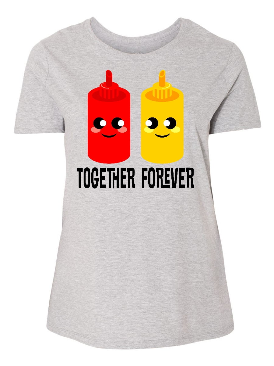 INKtastic Ketchup and Mustard Gift Women's Plus Size TShirt