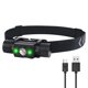 thumbnail image 1 of Yuarrent Faro delantero LED, seguridad, senderismo, Sensor de movimiento portátil, IPX6, linterna impermeable, lámpara de cabeza de caza, Ropa Deportiva, Zapatos Luz Verde Blanca, 1 of 6