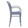 thumbnail image 3 of Luxury Commercial Living 33.5" Gray Stackable Outdoor Patio XL Arm Chair, 3 of 6