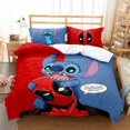 thumbnail image 4 of Disney-Juego de ropa de cama de Stitch, funda de edredón de dibujos animados de Anime, decoración de funda de almohada, funda de edredón para dormitorio, traje de cama, regalo para niños, 4 of 5
