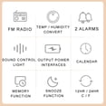 thumbnail image 5 of Reloj Despertador LED con Radio FM para Despertar Junto una la Cama. Calendario de Mesa Digital con TermóMetro de Temperatura HigróMetro de Humedad(A), 5 of 5